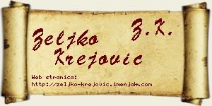 Željko Krejović vizit kartica